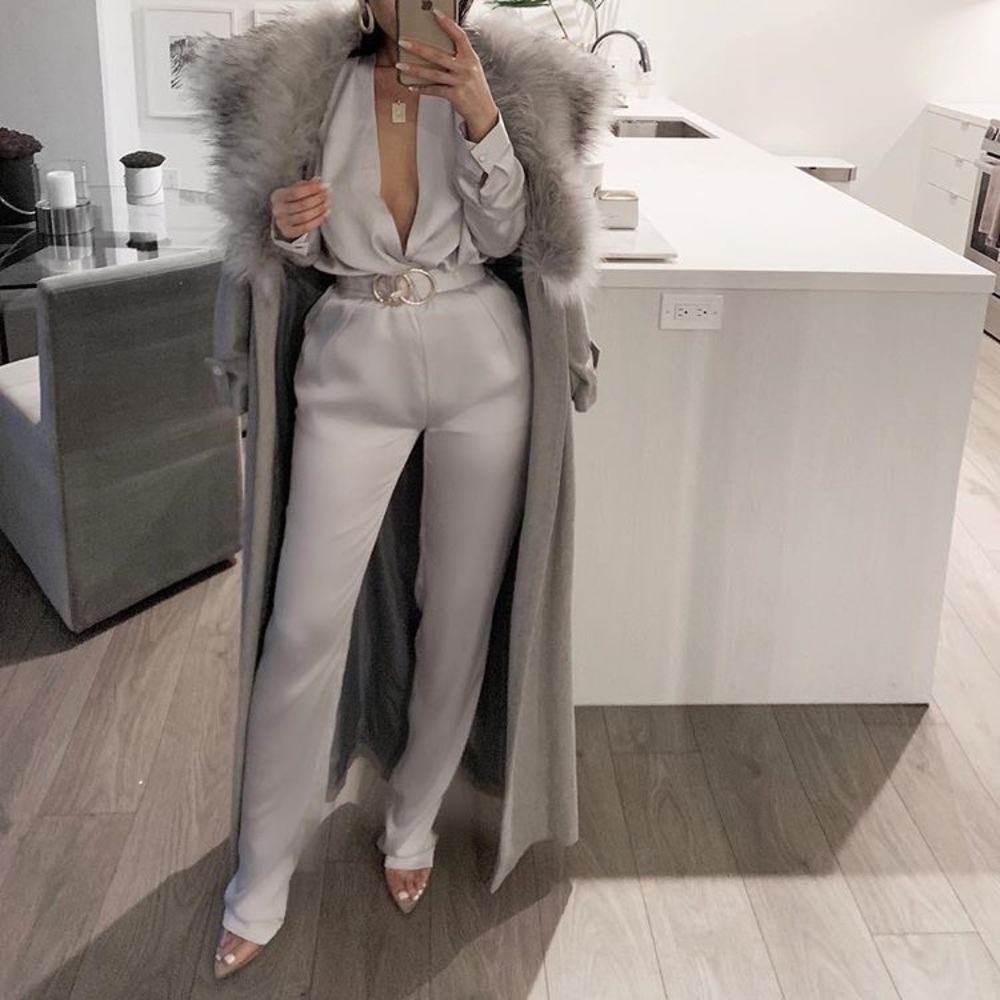 JLUXLABEL Satin Co-ord Set